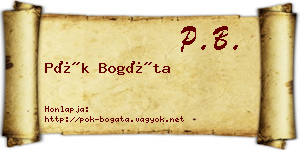 Pók Bogáta névjegykártya